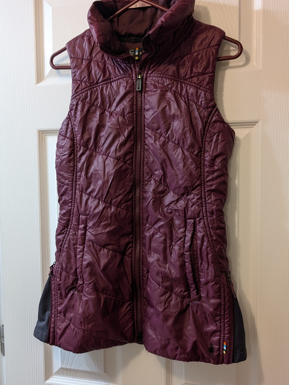 Smartwool Quilted Sleeveless Vest in Deep Plum
